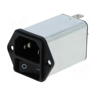 Connector: AC supply | socket | male | 4A | 250VAC | IEC 60320 | -25÷85°C