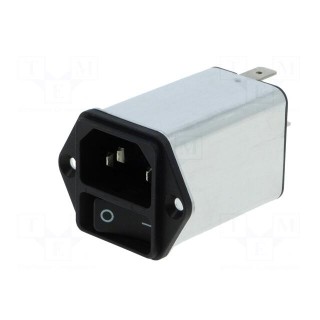 Connector: AC supply | socket | male | 4A | 250VAC | IEC 60320 | -25÷85°C