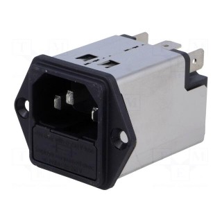 Connector: AC supply | socket | male | 4A | 250VAC | IEC 60320 | 1.6mH