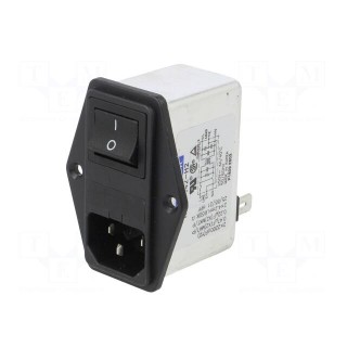 Connector: AC supply | socket | male | 4A | 250VAC | IEC 60320 | -25÷85°C