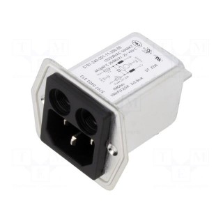 Connector: AC supply | socket | male | 4A | 250VAC | IEC 60320 | C14 (E)