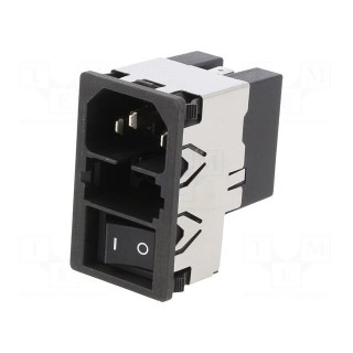 Connector: AC supply | socket | male | 6A | 250VAC | IEC 60320 | C14 (E)