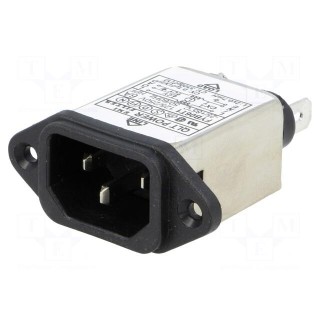 Connector: AC supply | socket | male | 6A | 250VAC | IEC 60320 | C14 (E)