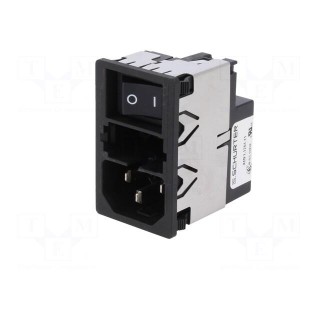 Connector: AC supply | socket | male | 6A | 250VAC | IEC 60320 | 0.7mH