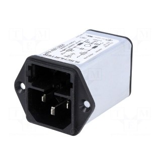 Connector: AC supply | socket | male | 6A | 250VAC | IEC 60320 | 0.8mH