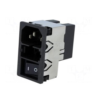 Connector: AC supply | socket | male | 6A | 250VAC | IEC 60320 | C14 (E)