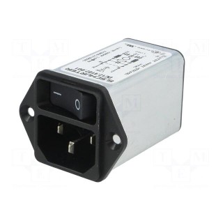 Connector: AC supply | socket | male | 6A | 250VAC | IEC 60320 | C14 (E)