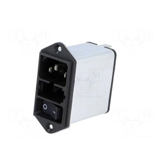 Connector: AC supply | socket | male | 8A | 250VAC | IEC 60320 | 0.6mH