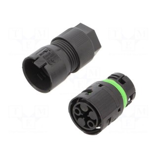 Connector: AC supply | screw terminal | female | 6.5÷8mm | 0.5÷1.5mm2