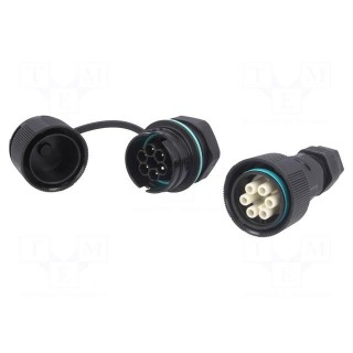 Connector: AC supply | screw terminal | male + female | 5÷14mm | 400V