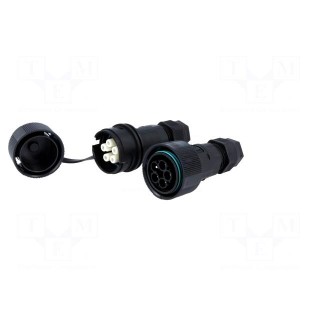 Connector: AC supply | screw terminal | male + female | 6÷14mm | 400V
