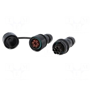 Connector: AC supply | screw terminal | male + female | 6÷14mm | 400V