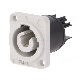 Connector: circular | female | CLIFFCON-P | 20A | 250VAC | Colour: grey