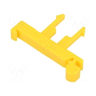 Mounting clamp | DIN rail,snap fastener | Colour: yellow