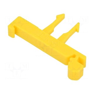 Mounting clamp | DIN rail,snap fastener | Colour: yellow