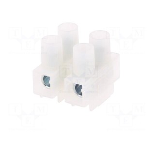 Terminal block | screw terminal | 0.5÷10mm2 | 450V | ways: 2 | white