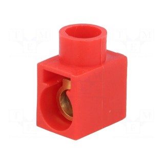 Terminal block | screw terminal | 2.5mm2 | 400V | 32A | ways: 1 | red