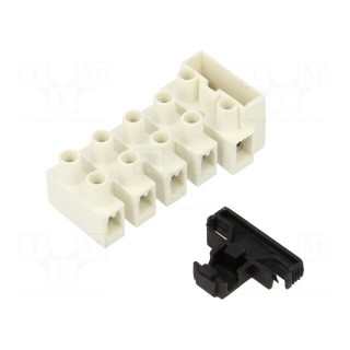 Terminal block | screw terminal | 2.5mm2 | 450V | ways: 5 | white