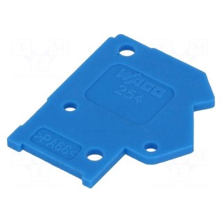 End plate | H: 15.7mm | blue | Features: assembling possibility | 254