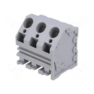 PCB terminal block | angled | 10mm | ways: 3 | on PCBs | 0.2÷6mm2 | 30A
