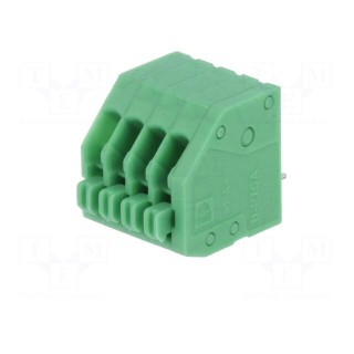PCB terminal block | angled 45° | 2.5mm | ways: 4 | on PCBs | terminal