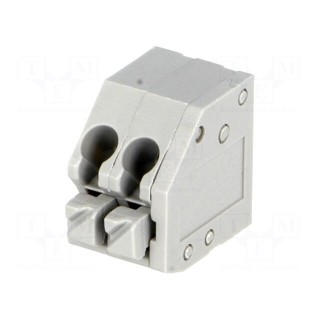 PCB terminal block | angled 45° | 3.5mm | ways: 2 | on PCBs | terminal