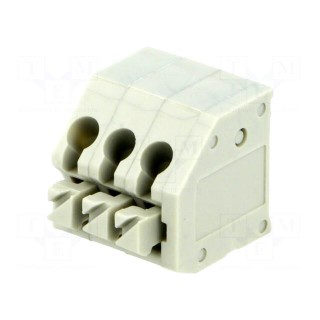 PCB terminal block | angled 45° | 3.5mm | ways: 3 | on PCBs | 0.75mm2