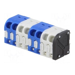 PCB terminal block | angled 45° | 3.5mm | ways: 8 | on PCBs | 0.75mm2