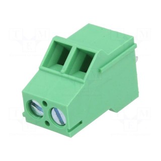 PCB terminal block | angled | 5.08mm | ways: 2 | on PCBs | 2.5mm2 | 18A