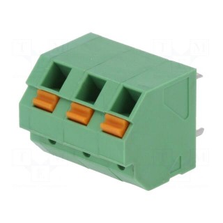 PCB terminal block | angled | 5.08mm | ways: 3 | on PCBs | 0.2÷1.5mm2