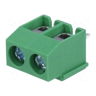 PCB terminal block | angled | 5mm | ways: 2 | on PCBs | 0.5÷2.5mm2 | 18A