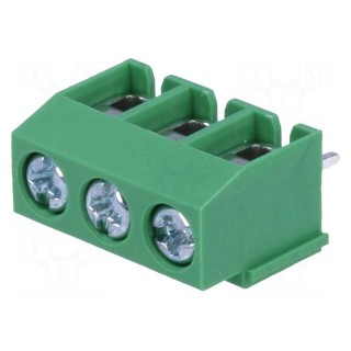 PCB terminal block | angled | 5mm | ways: 3 | on PCBs | 0.5÷2.5mm2 | 18A