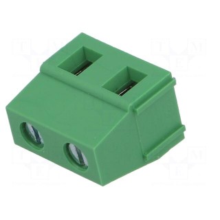 PCB terminal block | angled | 7.5mm | ways: 2 | on PCBs | 2.5mm2 | tinned