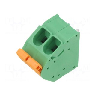 PCB terminal block | angled | 7.5mm | ways: 2 | on PCBs | 24AWG÷10AWG