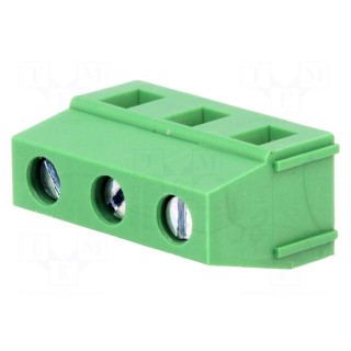 PCB terminal block | angled | 7.5mm | ways: 3 | on PCBs | 2.5mm2 | tinned