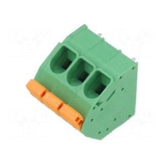 PCB terminal block | angled | 7.5mm | ways: 3 | on PCBs | 24AWG÷10AWG
