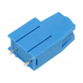 PCB terminal block | angled 90° | 10.16mm | ways: 1 | on PCBs | blue