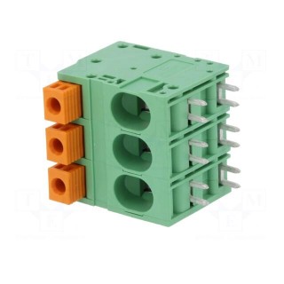 PCB terminal block | angled 90° | 10mm | ways: 3 | on PCBs | 0.75÷16mm2