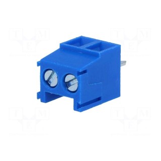 PCB terminal block | angled 90° | 3.5mm | ways: 2 | on PCBs | 1mm2 | 12A
