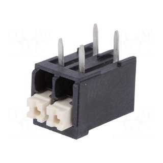 PCB terminal block | angled 90° | 3.5mm | ways: 2 | on PCBs | terminal