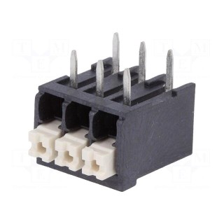 PCB terminal block | angled 90° | 3.5mm | ways: 3 | on PCBs | terminal