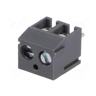 PCB terminal block | angled 90° | 3.81mm | ways: 2 | on PCBs | 0.5mm2