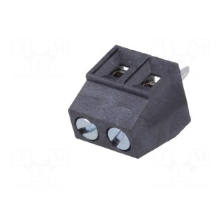 PCB terminal block | angled 90° | 3.81mm | ways: 2 | on PCBs | 1mm2