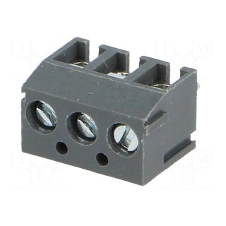 PCB terminal block | angled 90° | 3.81mm | ways: 3 | on PCBs | 0.5mm2