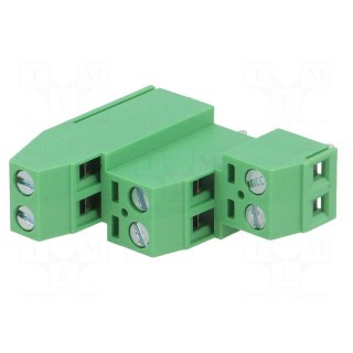 PCB terminal block | angled 90° | 3.81mm | ways: 6 | on PCBs | 1mm2