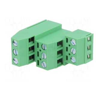 PCB terminal block | angled 90° | 3.81mm | ways: 9 | on PCBs | 1mm2