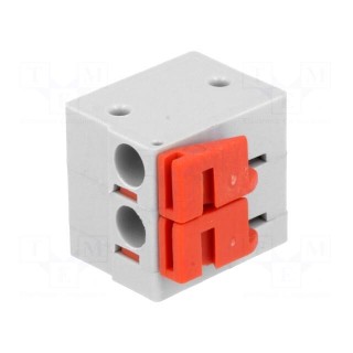 PCB terminal block | angled 90° | 5.08mm | ways: 2 | on PCBs | 0.5mm2