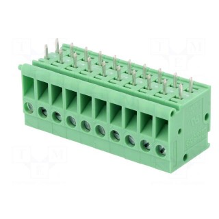 PCB terminal block | angled 90° | 5mm | ways: 1 | on PCBs | 2.5mm2 | 20A