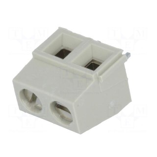 PCB terminal block | angled 90° | 5mm | ways: 2 | on PCBs | 0.05÷1.4mm2