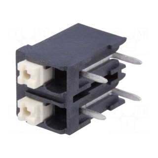 PCB terminal block | angled 90° | 5mm | ways: 2 | on PCBs | 0.2÷1.5mm2